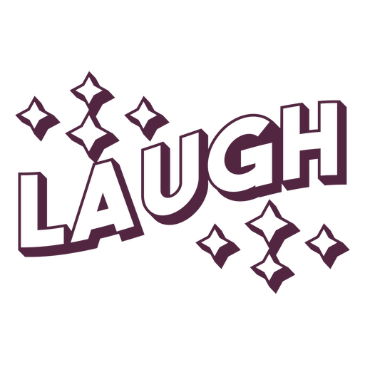 Laugh quote sparkly badge PNG Design