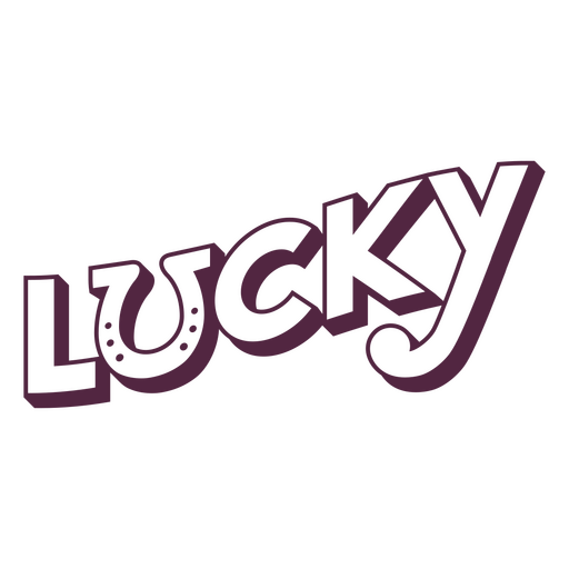 Lucky quote badge PNG Design
