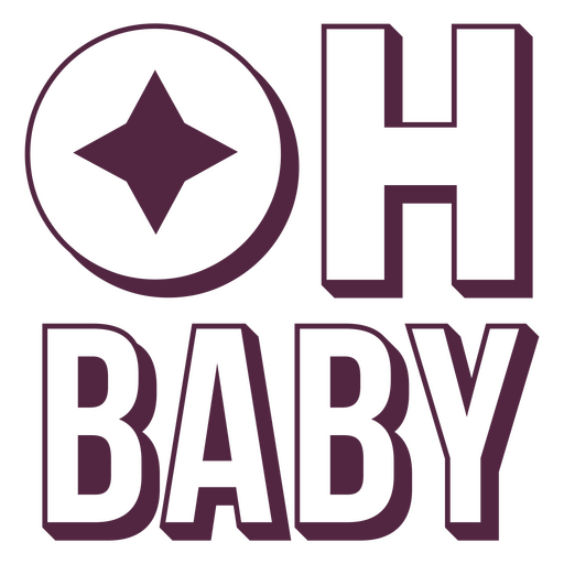 Oh baby quote badge PNG Design