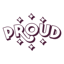 Dekoratives Zeichen des stolzen Zitats PNG-Design