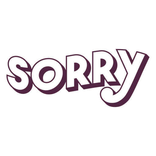 Sorry sentiment sign PNG Design