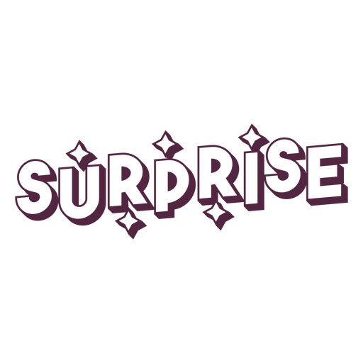 Surprise quote sparkly badge PNG Design