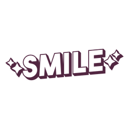 Lächeln Sie funkelndes Abzeichen PNG-Design