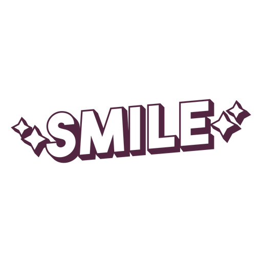 Smile sparkly badge PNG Design