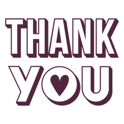 Thank You Heart Badge PNG & SVG Design For T-Shirts