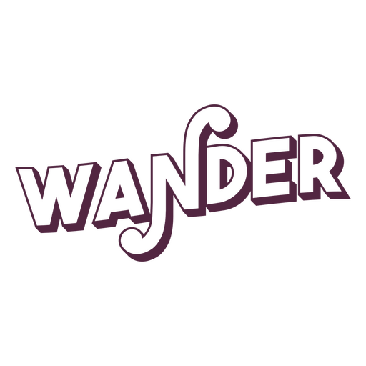 Wander-Zitat-Abzeichen PNG-Design