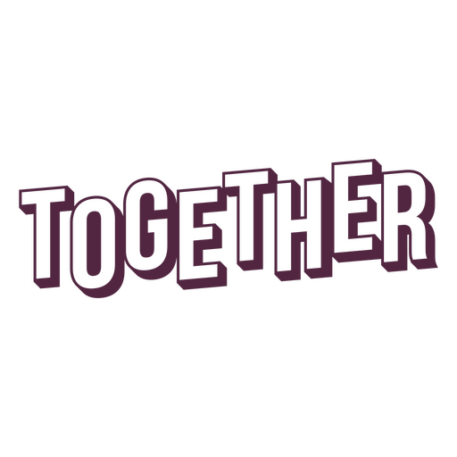 Together quote badge PNG Design