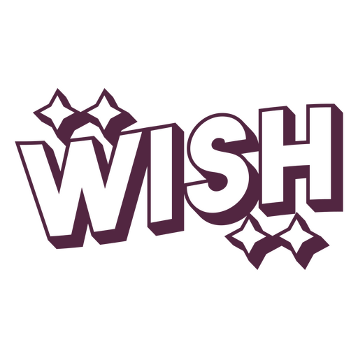 Wish sparkly sign PNG Design