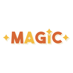 Magic quote sparkly sign PNG Design