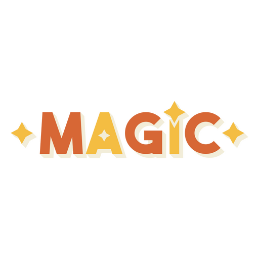 Magic quote sparkly sign PNG Design