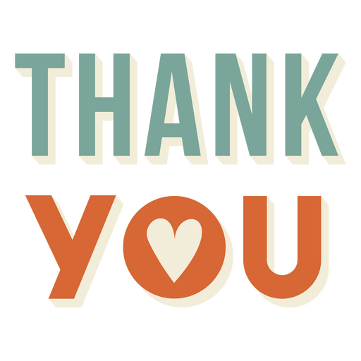 Thank you quote sign PNG Design