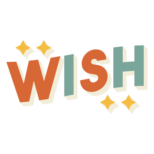 Wish quote sparkly sign  PNG Design