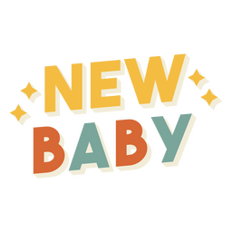 New baby sparkly sign PNG Design