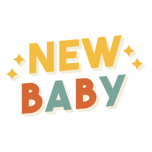 Novo sinal de bebê brilhante Desenho PNG