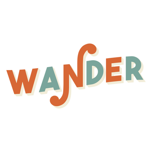 Wander decorative retro sign PNG Design
