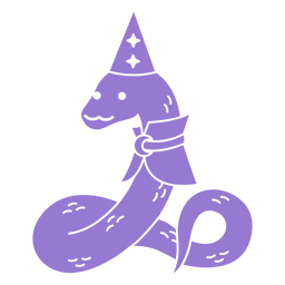 Cute snake in wizard costume PNG Design Transparent PNG