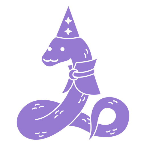 Cute snake in wizard costume PNG Design