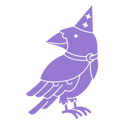 Lindo personaje de pájaro disfrazado de mago Diseño PNG