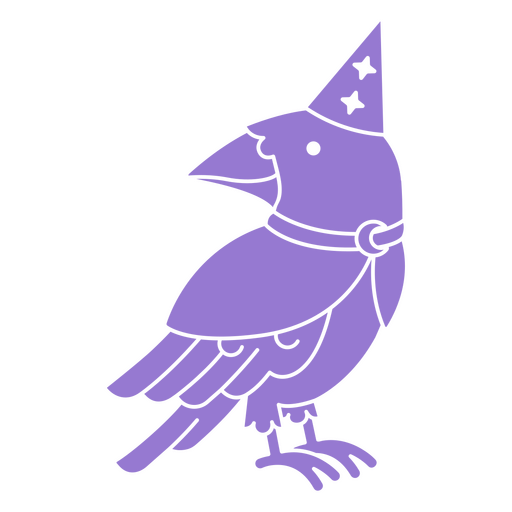 Cute bird character in wizard costume PNG Design