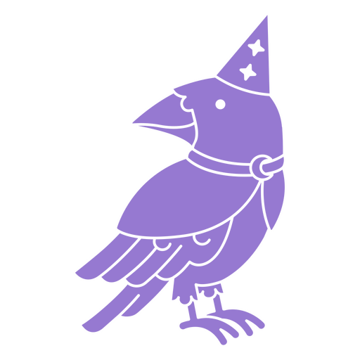 Lindo personaje de pájaro disfrazado de mago Diseño PNG
