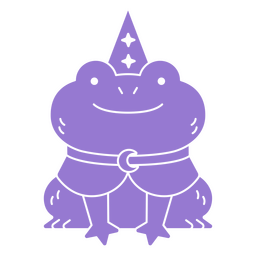 Süßer Frosch im Zaubererkostüm PNG-Design