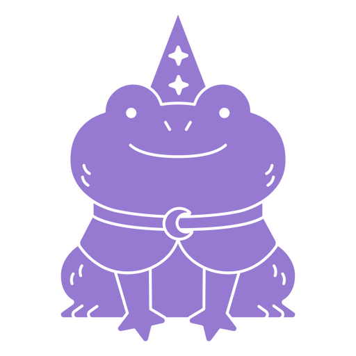 Cute frog in wizard costume PNG Design