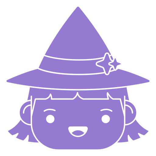 Lindo personaje de dibujos animados de niña bruja Diseño PNG