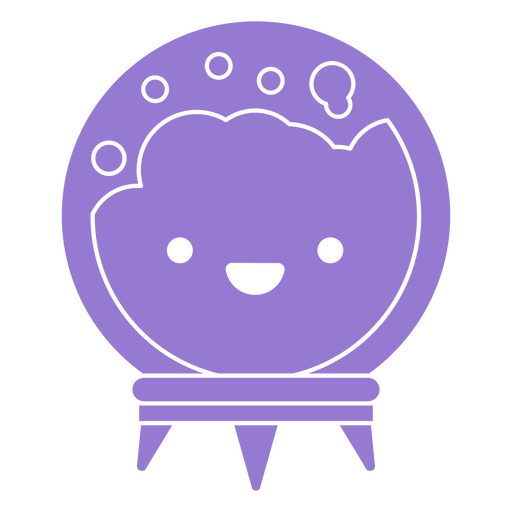Cute crystal ball cartoon character PNG Design