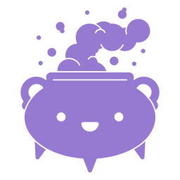 Lindo personaje de olla mágica kawaii Diseño PNG