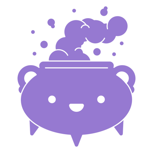 Cute kawaii magic pot character PNG Design