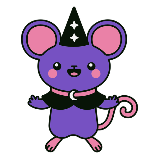 Cute magic mouse character PNG Design