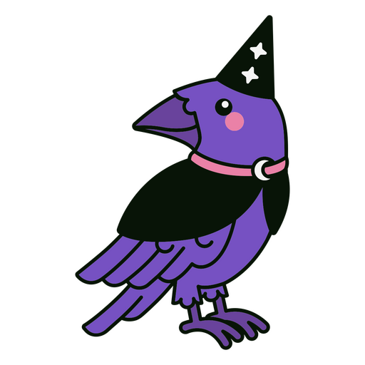 Lindo pájaro disfrazado de mago Diseño PNG