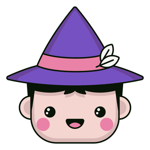 Cute boy wizard character PNG Design