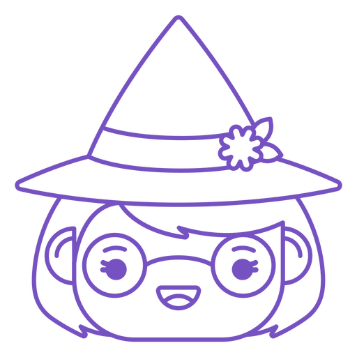 Design PNG E SVG De Desenho Simples De Coven De Bruxas Fofas De