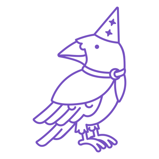 Cute wizard bird character PNG Design