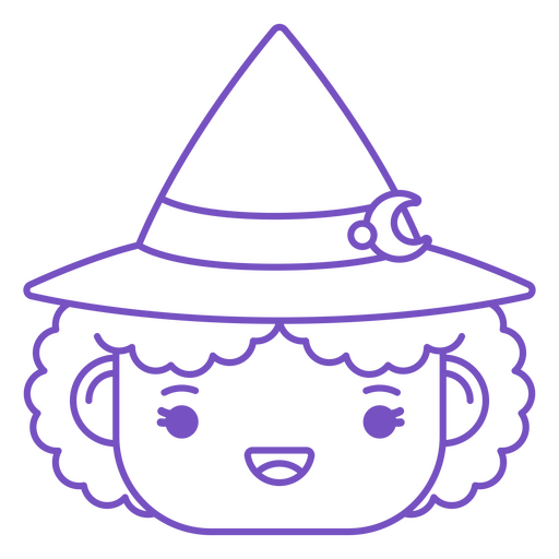 Design PNG E SVG De Bruxa Kawaii Fofa Com óculos Para Camisetas