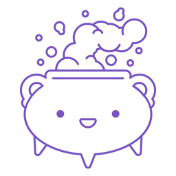 Personagem de panela kawaii Desenho PNG