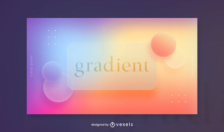 Gradient transparent facebook cover template