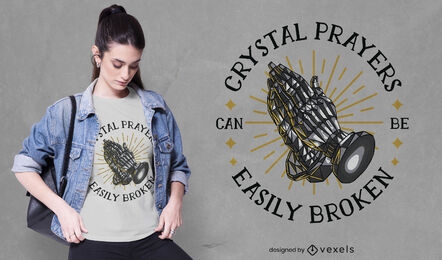 Praying hands quote t-shirt design