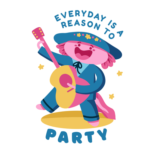 Party axolotl quote badge