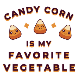 Candy corn halloween quote badge PNG Design
