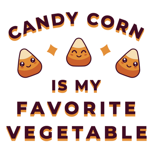 Candy corn halloween quote badge PNG Design