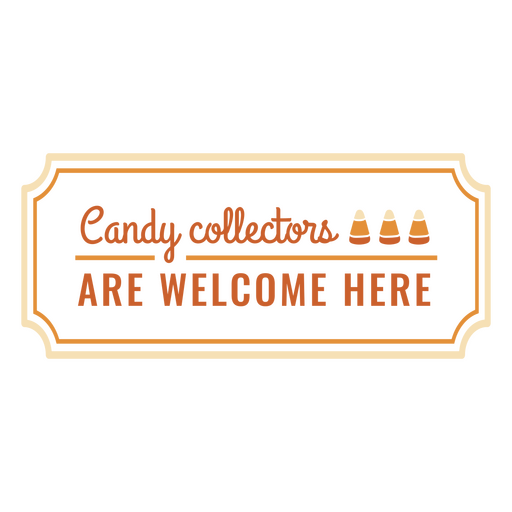 Distintivo de citação de halloween para colecionadores de doces
