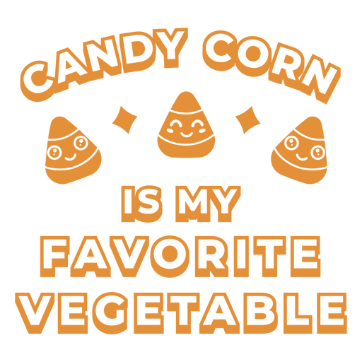 Candy Corn einfaches Halloween-Zitat-Abzeichen PNG-Design