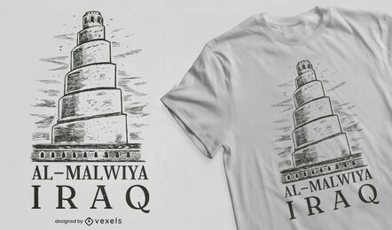 Al-malwiya Iraq mosque t-shirt design