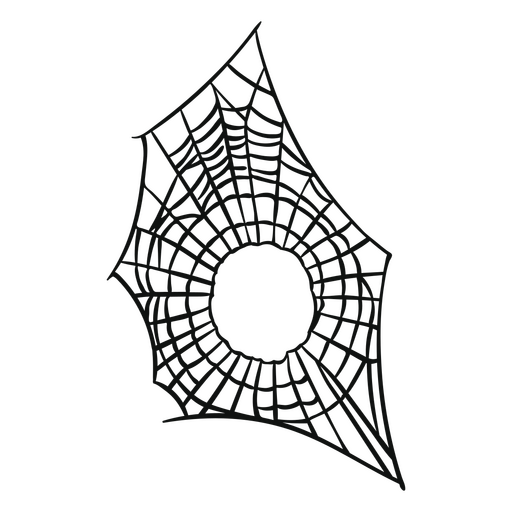 ?cone de halloween de teia de aranha detalhada Desenho PNG