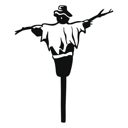Detailed spooky scarecrow PNG Design