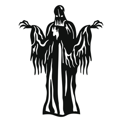 Detailed creepy dark ghost PNG Design