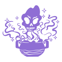 Gift Kochtopf Rauchschädel PNG-Design
