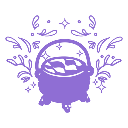 Decorative witch's cooking pot PNG Design